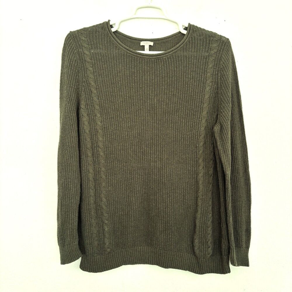 Talbots Womens Earthy Granola Cable Knit Sweater 2X Cottage Indie Capsule Casual